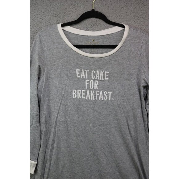 Kate Spade NY "Eat Cake For Breakfast" Sleep Shirt-Large-Quiet Luxury-Soft - Picture 3 of 10